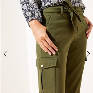 Loft Slim Fit Tie Waist Cargo Pants